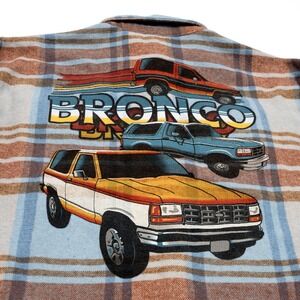 Ford Bronco Women's XS Plaid Flannel Long Sleeve Officially Licensed Product EUC